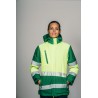 Parka alta visibilidad MUJER KINGSMANN STARLIGHT con guata, Verde con Amarillo Flúor 6