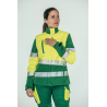 Parka alta visibilidad MUJER KINGSMANN STARLIGHT con guata, Verde con Amarillo Flúor 9