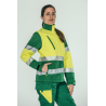 Parka alta visibilidad MUJER KINGSMANN STARLIGHT con guata, Verde con Amarillo Flúor 10