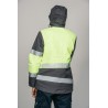 Parka alta visibilidad MUJER KINGSMANN STARLIGHT con guata, Gris con Amarillo Flúor 2