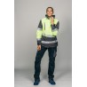 Parka alta visibilidad MUJER KINGSMANN STARLIGHT con guata, Gris con Amarillo Flúor 3