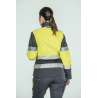 Parka alta visibilidad MUJER KINGSMANN STARLIGHT con guata, Gris con Amarillo Flúor 7