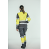 Parka alta visibilidad MUJER KINGSMANN STARLIGHT con guata, Gris con Amarillo Flúor 9