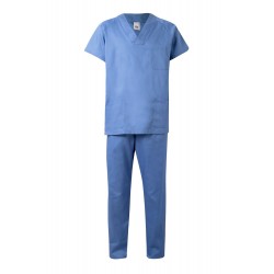 Pijama laboral color Celeste unisex, ref. 800_05, Velilla