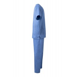 Pijama laboral color Celeste unisex, ref. 800_05, Velilla