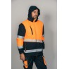 Parka alta visibilidad HOMBRE KINGSMANN STARLIGHT con guata, Azul Marino con Naranja Flúor 3