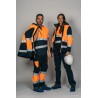 Parka alta visibilidad HOMBRE KINGSMANN STARLIGHT con guata, Azul Marino con Naranja Flúor 5