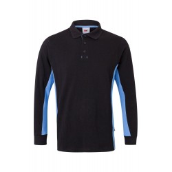 Polo de trabajo color Negro/celeste, ref. 105514_00/05, Velilla