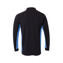 Polo de trabajo color Negro/celeste, ref. 105514_00/05, Velilla