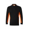 Polo de trabajo color Negro/naranja, ref. 105514_00/16, Velilla