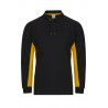 Polo de trabajo color Negro/Amarillo, ref. 105514_00/17, Velilla