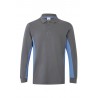Polo de trabajo color Gris/celeste, ref. 105514_08/05, Velilla