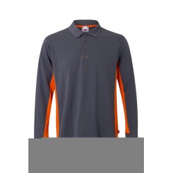 Polo de trabajo color Gris/Naranja, ref. 105514_08/16, Velilla