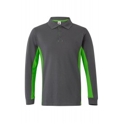 Polo de trabajo color Gris/Verde, ref. 105514_08/25, Velilla