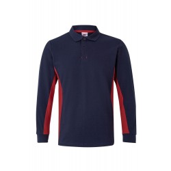 Polo de trabajo color Azul marino/rojo, ref. 105514_61/12, Velilla
