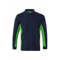 Polo de trabajo color Azul marino/verde, ref. 105514_61/25, Velilla