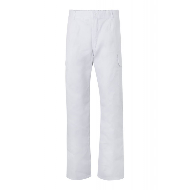 Pantalón laboral multibolsillos color Blanco, ref. 345_07, VELILLA