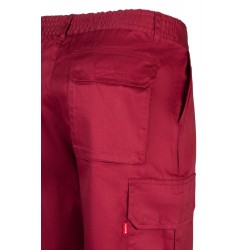 Pantalón laboral multibolsillos color Burdeos, ref. 345_18, VELILLA