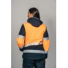 Parka encastrable alta visibilidad MUJER KINGSMANN STARLIGHT, Azul Marino con Naranja Flúor 2