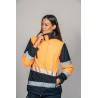 Parka encastrable alta visibilidad MUJER KINGSMANN STARLIGHT, Azul Marino con Naranja Flúor 3