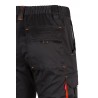 Pantalón de trabajo stretch, refuerzo trasero, color Negro/naranja, ref. 103008S_00/19, Velilla