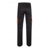 Pantalón de trabajo stretch, refuerzo trasero, color Negro/naranja, ref. 103008S_00/19, Velilla