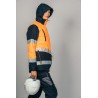 Parka encastrable alta visibilidad MUJER KINGSMANN STARLIGHT, Azul Marino con Naranja Flúor 5