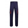 Pantalón de trabajo stretch, refuerzo trasero, color Naranja flúor/navy, ref. 103008S_01/19, Velilla