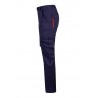 Pantalón de trabajo stretch, refuerzo trasero, color Naranja flúor/navy, ref. 103008S_01/19, Velilla