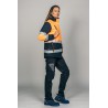 Parka encastrable alta visibilidad MUJER KINGSMANN STARLIGHT, Azul Marino con Naranja Flúor 6