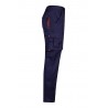 Pantalón de trabajo stretch, refuerzo trasero, color Naranja flúor/navy, ref. 103008S_01/19, Velilla