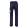 Pantalón de trabajo stretch, refuerzo trasero, color Amarillo flúor/navy, ref. 103008S_01/20, Velilla
