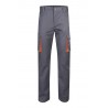 Pantalón de trabajo stretch, refuerzo trasero, color Naranja flúor/gris, ref. 103008S_08/19, Velilla