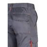 Pantalón de trabajo stretch, refuerzo trasero, color Naranja flúor/gris, ref. 103008S_08/19, Velilla