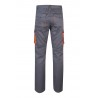 Pantalón de trabajo stretch, refuerzo trasero, color Naranja flúor/gris, ref. 103008S_08/19, Velilla