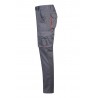 Pantalón de trabajo stretch, refuerzo trasero, color Naranja flúor/gris, ref. 103008S_08/19, Velilla