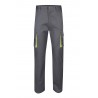 Pantalón de trabajo stretch, refuerzo trasero, color Amarillo flúor/gris, ref. 103008S_08/20, Velilla