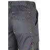 Pantalón de trabajo stretch, refuerzo trasero, color Amarillo flúor/gris, ref. 103008S_08/20, Velilla