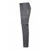 Pantalón de trabajo stretch, refuerzo trasero, color Amarillo flúor/gris, ref. 103008S_08/20, Velilla