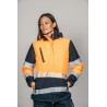 Parka alta visibilidad MUJER KINGSMANN STARLIGHT con guata, Azul Marino con Naranja Flúor 8