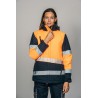 Parka alta visibilidad MUJER KINGSMANN STARLIGHT con guata, Azul Marino con Naranja Flúor 9