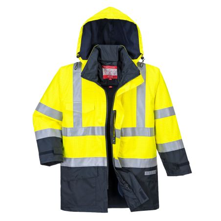 Parka de alta visibilidad multirriesgo amarillo flúor/navy, ref. S779, PORTWEST