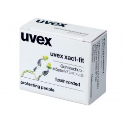 Caja de 50 pares de tapones xact-fit SNR 26 dB Talla M, ref. 2124001 UVEX