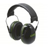 Orejeras K-Series10 negro/verde SNR 30 dB, ref. 2630010 UVEX 1