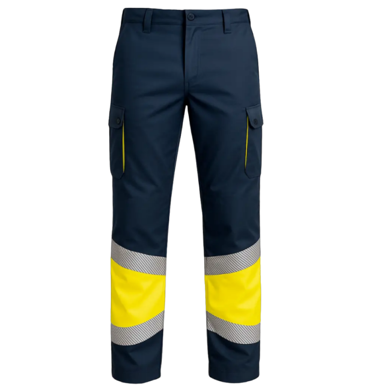 Pantalón alta visibilidad azul marino con amarillo flúor, ref. Trasgo-S,...