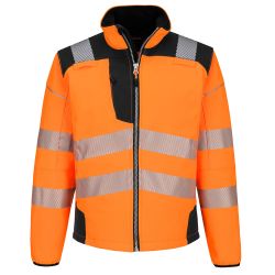 Softshell de alta visibilidad naranja flúor negro, ref: T402, PORTWEST