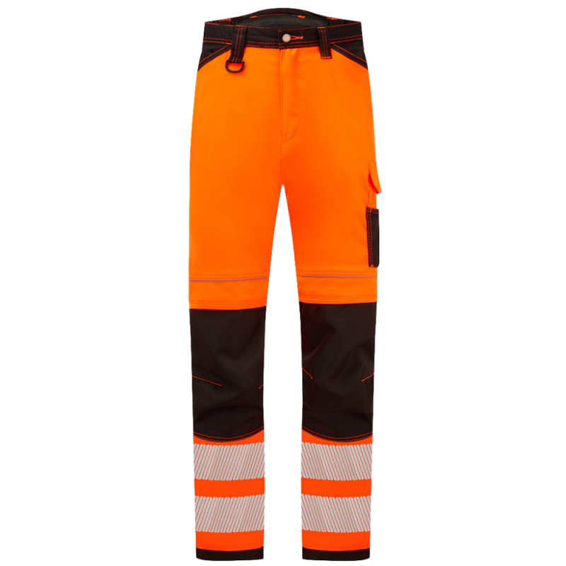 Pantalón alta visibilidad naranja flúor negro, ref: PW303OBR, PORTWEST