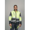 Polar Softshell alta visibilidad HOMBRE KINGSMANN STARLIGHT mangas desmontables, Gris con Amarillo Flúor 1