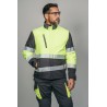 Polar Softshell alta visibilidad HOMBRE KINGSMANN STARLIGHT, Gris con Amarillo Flúor 2