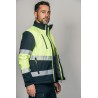 Polar Softshell alta visibilidad HOMBRE KINGSMANN STARLIGHT, Azul Marino con Amarillo Flúor 3